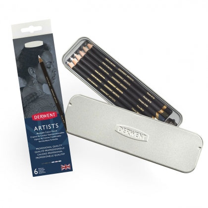 Derwent Artists Black & White - 6 Tin
