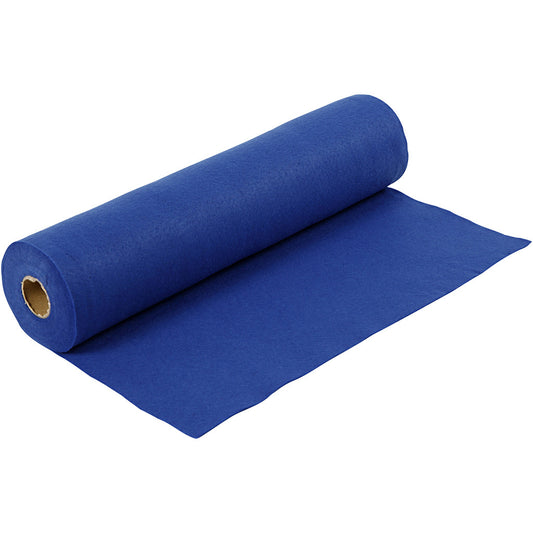 Craft Felt, blue, W: 45 cm, thickness 1,5 mm, 180-200 g, 5 m/ 1 roll