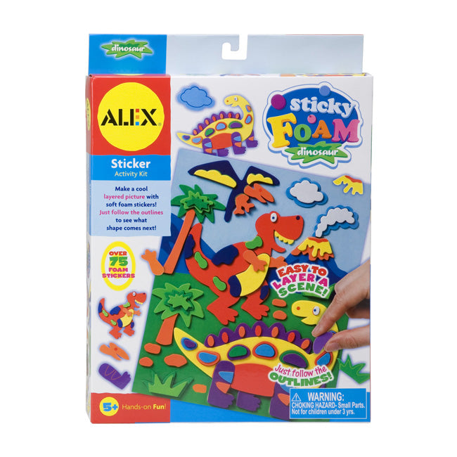 ALEX TOYS- STICKY FOAM SCENES -DINOS