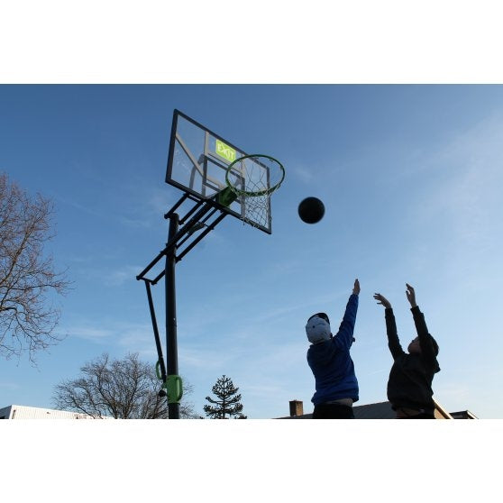 EXIT Galaxy portable basketball backboard on wheels - green/black