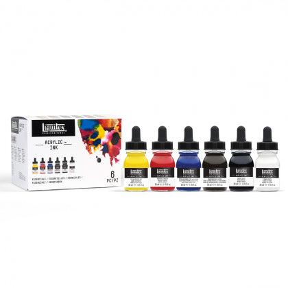 Liquitex Acrylic Ink - 6x30ml Essentials Set