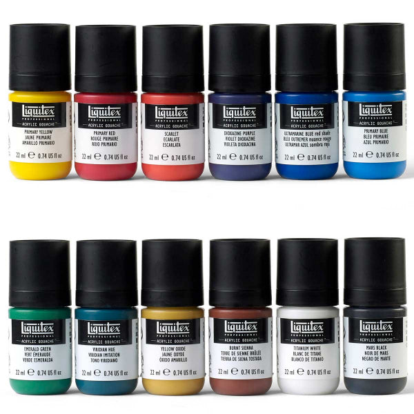 LQX Gouache 12x22ml Essentials Se