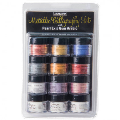 Jacquard Pearl Ex Metallic Calligraphy Set
