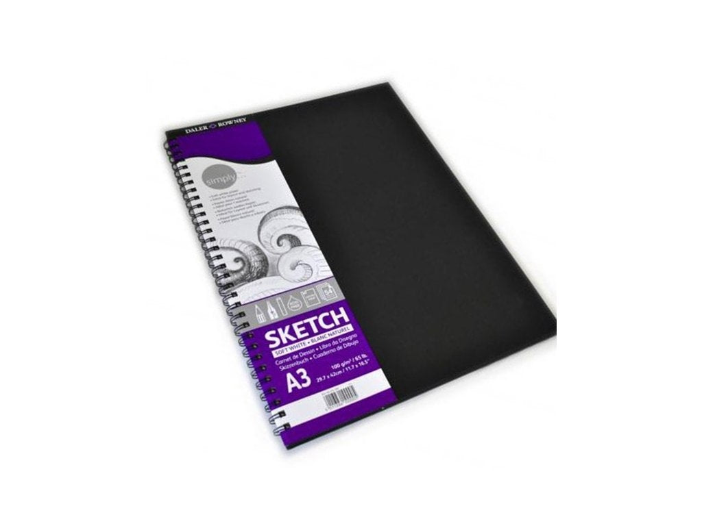 SIMPLY WIREBOUND SKETCHBOOK 100G A3 54SH