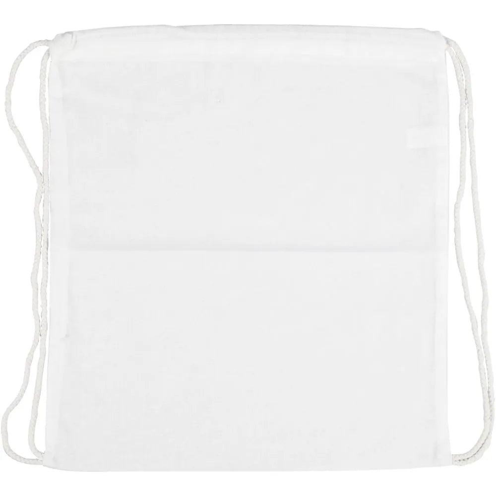 Drawstring bag, size 37x41 cm, 130 g/m2, 1 pc, whi