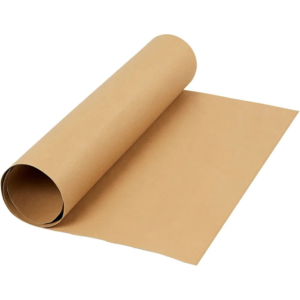 Faux Leather Paper Roll - Light Brown
