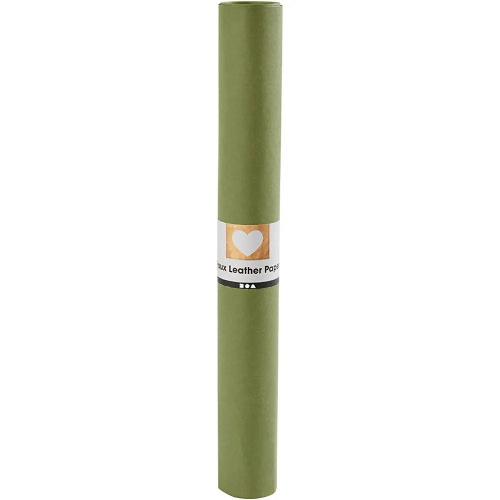Faux Leather Paper Roll - Green
