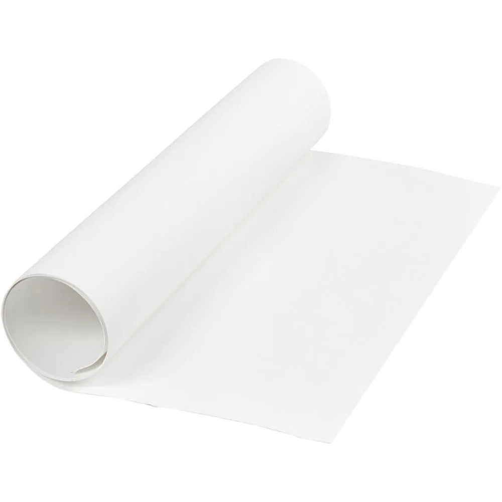 Faux Leather Paper, W: 50 cm, 350 g/m2, 1 m, white