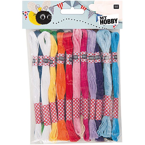 Basic 24-piece embroidery thread set
