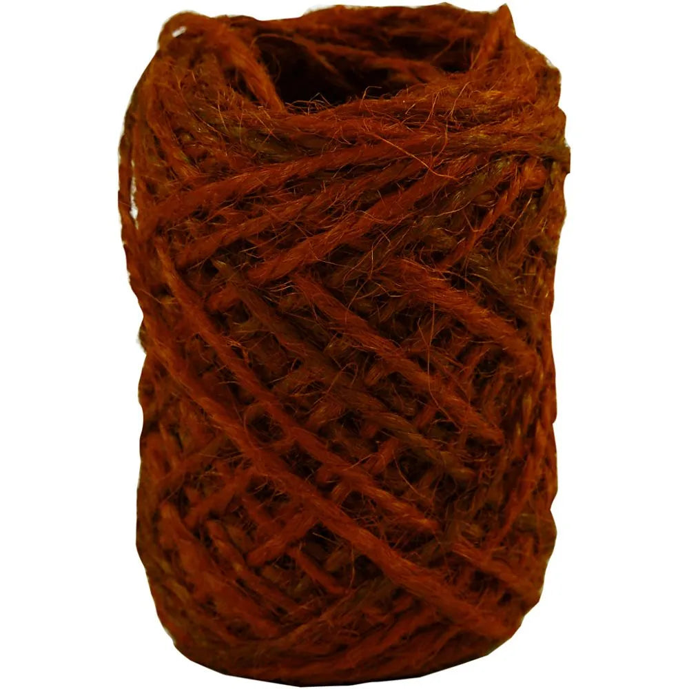 Natural Hemp, thickness 1-2 mm, 30 m, red