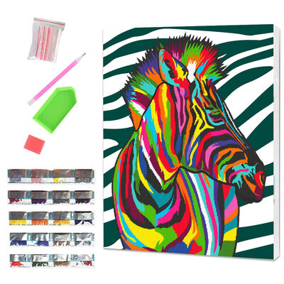 Zebra Pop Diamond Art