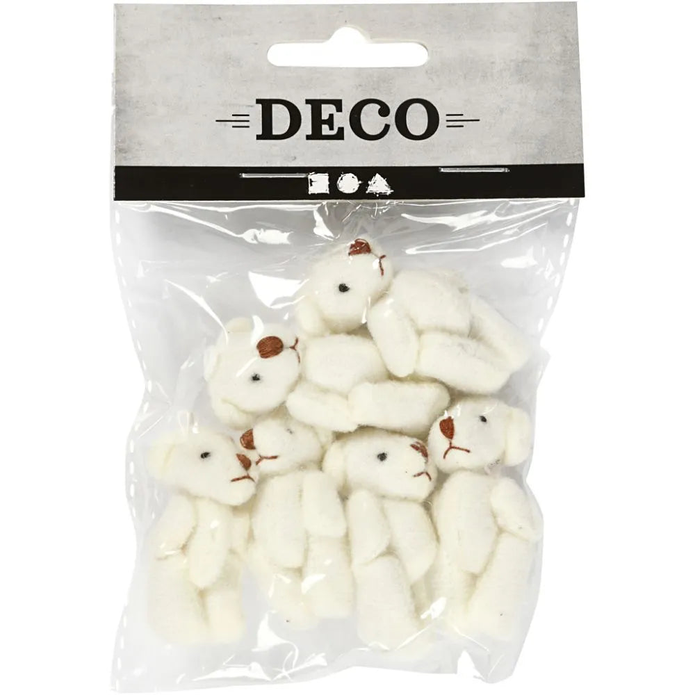 Mini Teddy size 4x2.5cm (6 Pack)