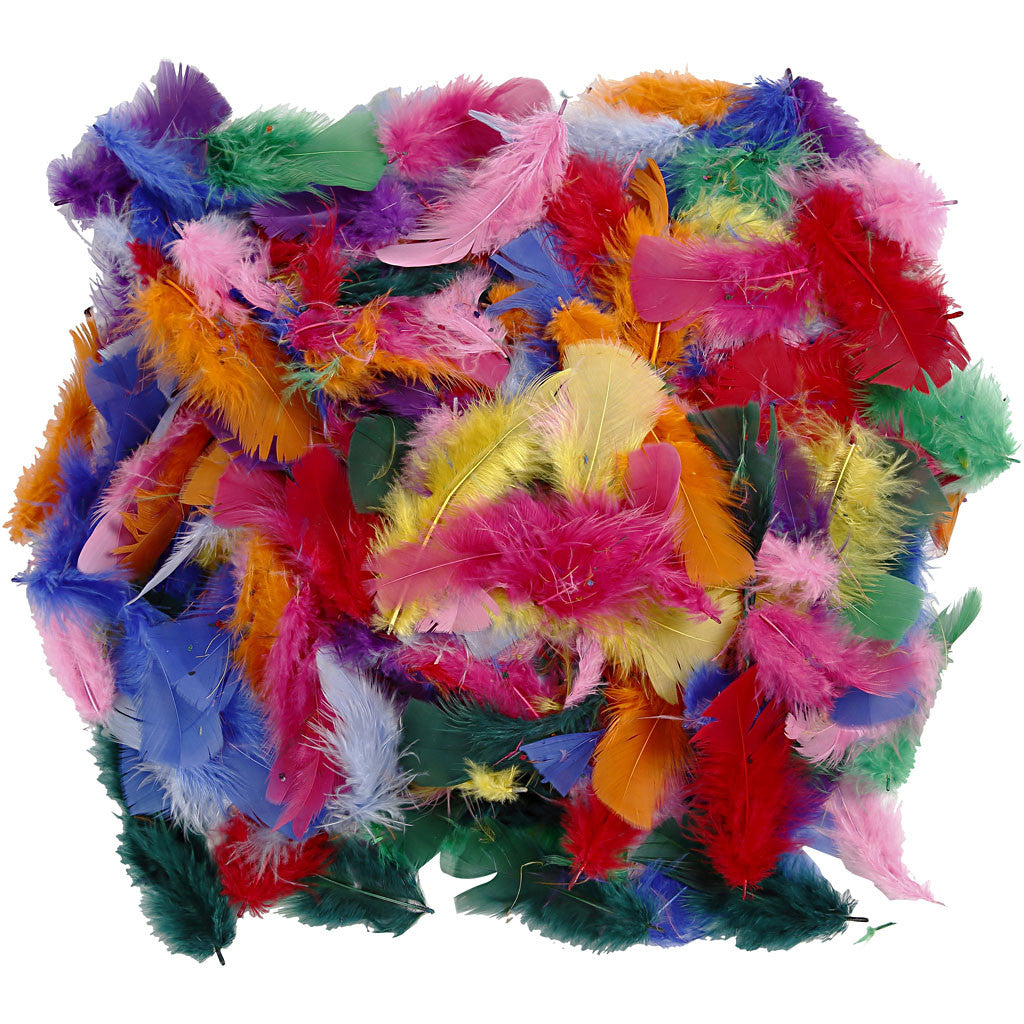 Feathers Assorted colours 50g