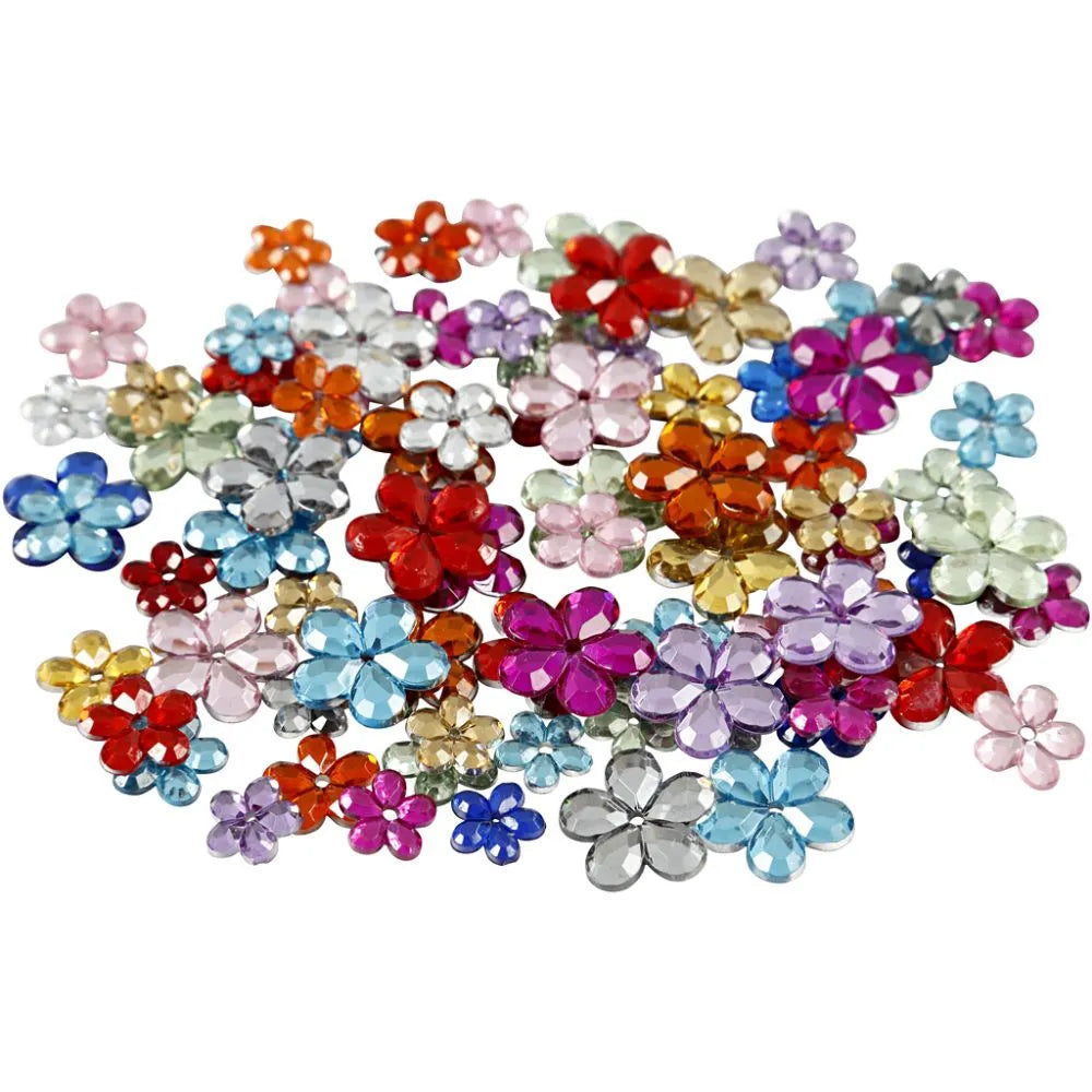 Rhinestones, 6+10+12 mm, 252 pcs, asstd colours