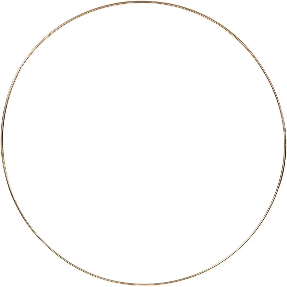 Gold Hanging Hoop, Wire wreath, D:30