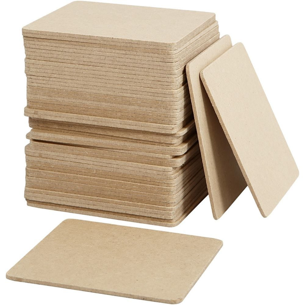 Coaster, size 10x10 cm, thickness 3 mm, 50 pcs, MD