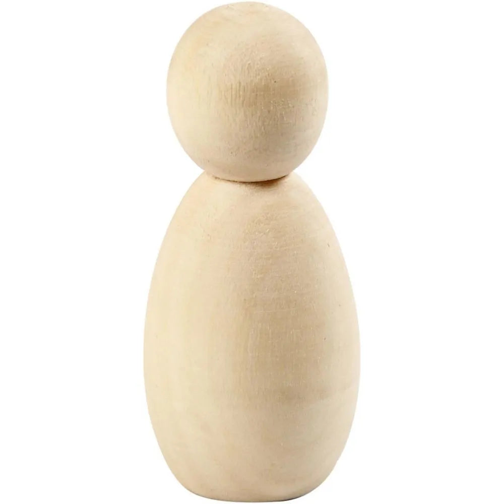 Body, H: 6 cm, 5 pcs, poplar wood
