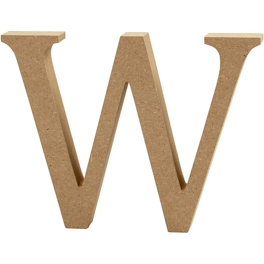Letter, W, 1 pc, MDF