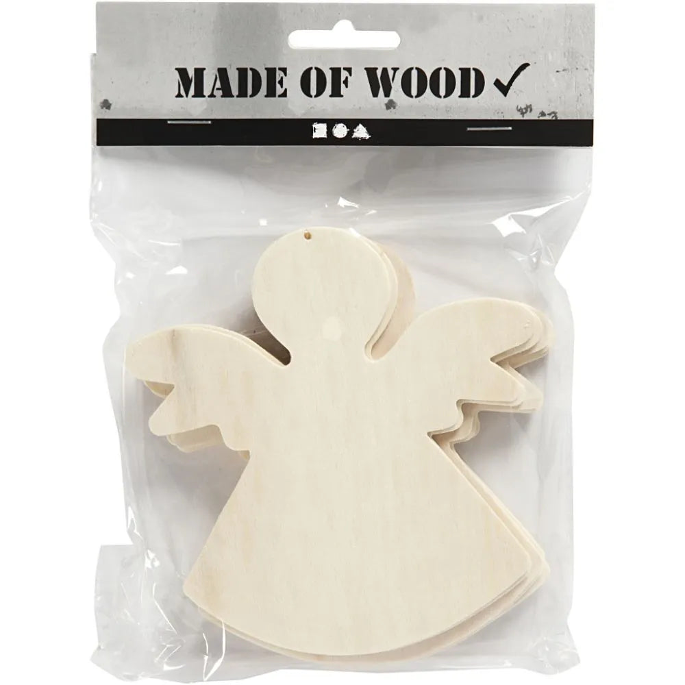 Wooden Angel 12x11 cm (6 Pack)