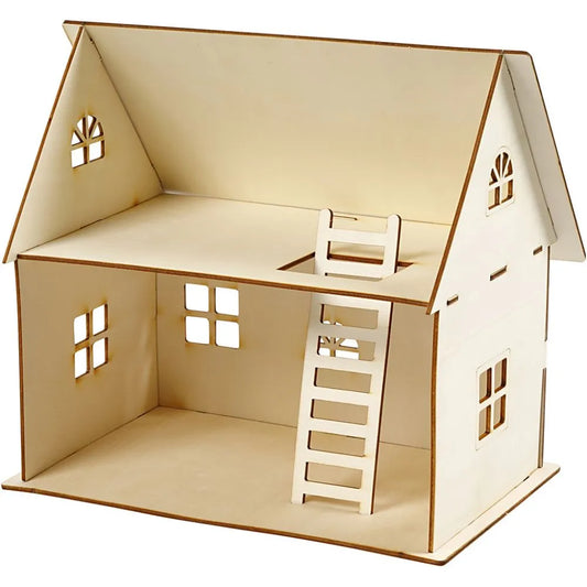 Doll house construction, H: 25 cm, size 18x27 cm,