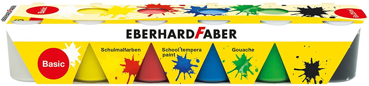 School Tempera Paint Basic Set 6X25Ml
