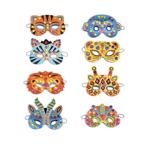 Djeco DIY Mosaics Kit - Jungle Animals Mask