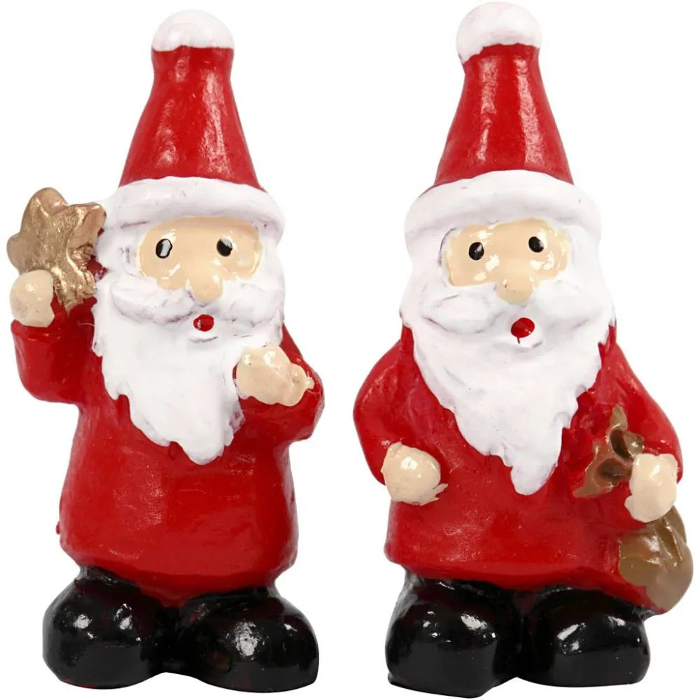 Miniature Father Christmas Figurines (2 Pack)