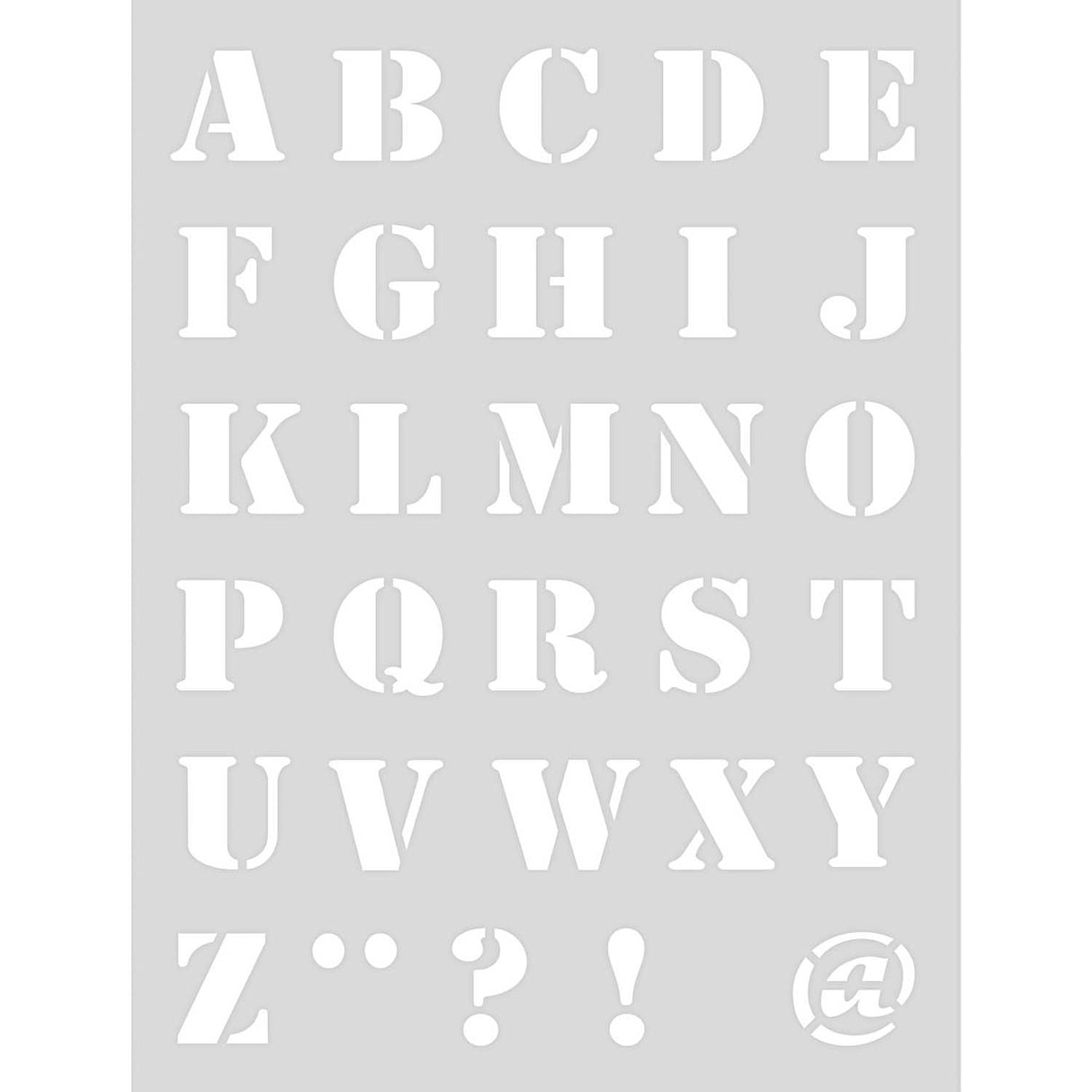 Template Alphabet 1 18.5x24.5cm self-adhesive