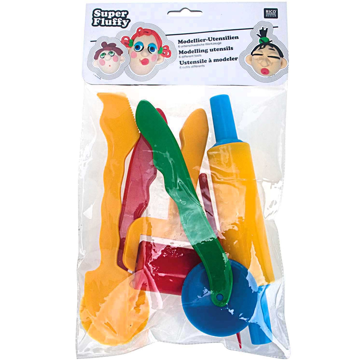 Modeling tool, utensils 6 pieces