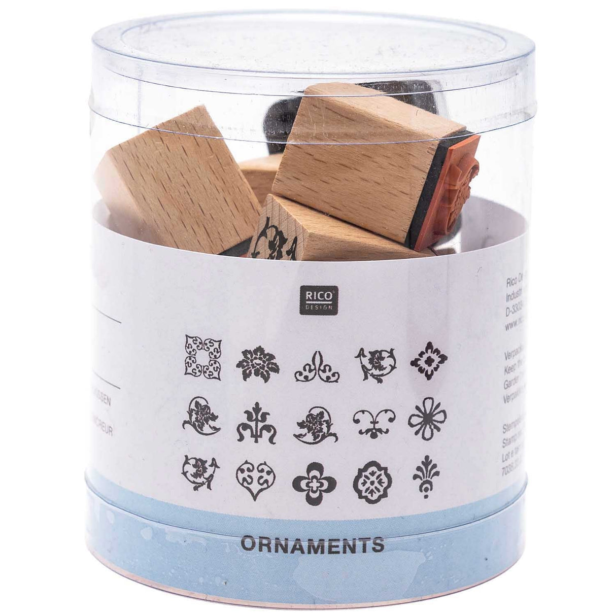 Paper Poetry stamp set ornaments 2x2cm 15 pieces