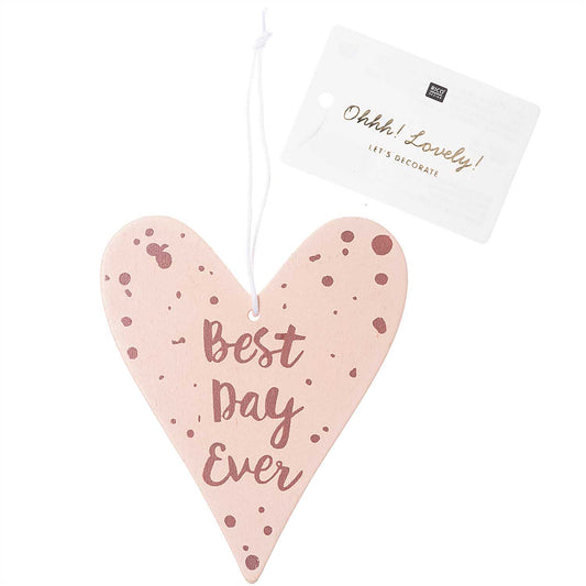 WOODEN TAG QUOTE,POWDER R.GOLD1 PC