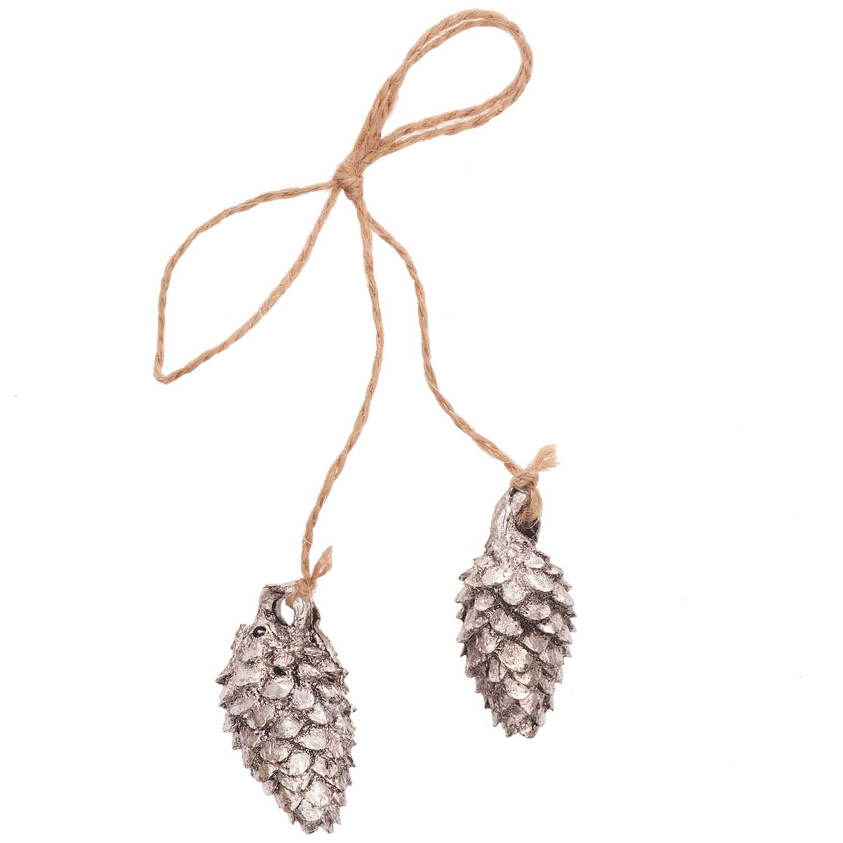 TAG PINE CONE SMALL - SILVER 2,5 x 4 CM