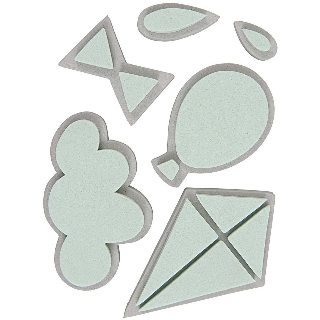 FOAM RUBBER STAMP IN THE OPEN