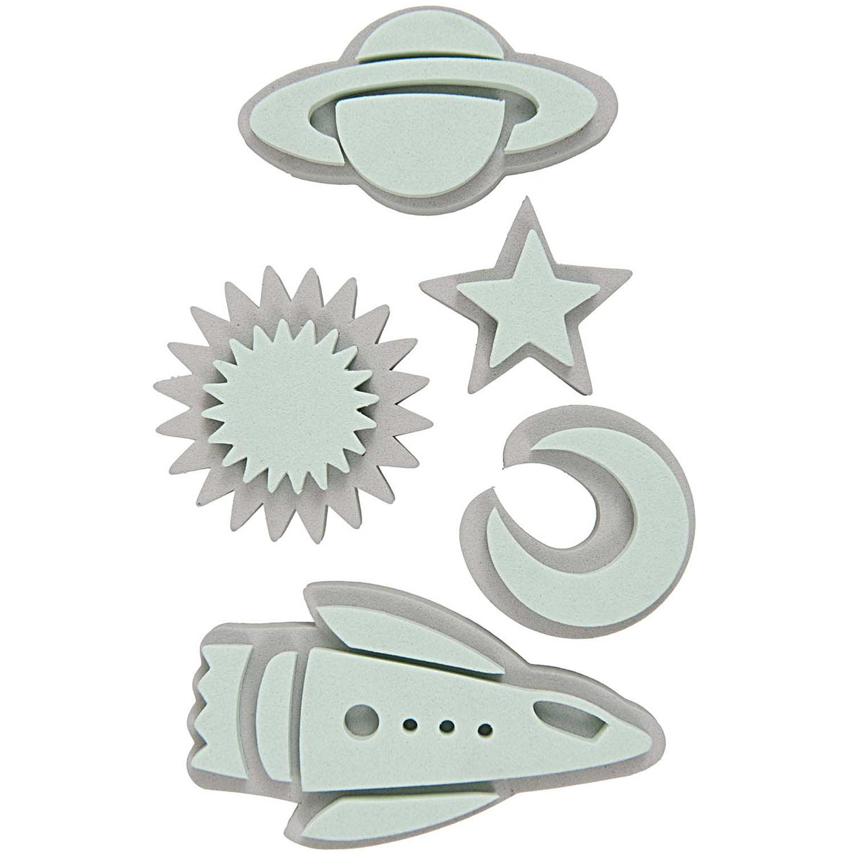Rico Design Foam Rubber Stamp Set Space