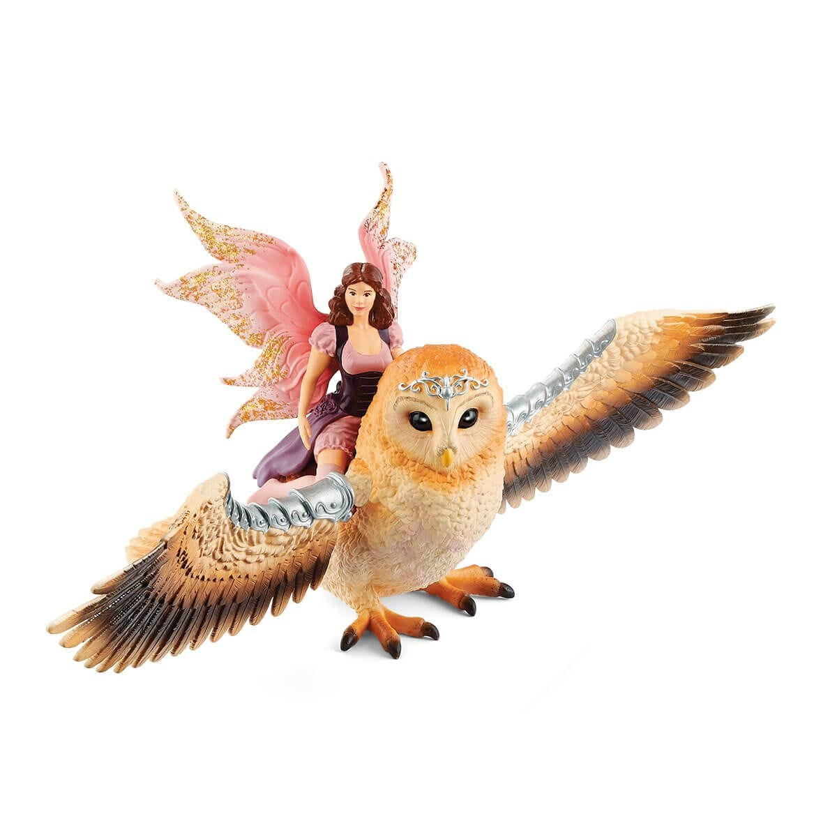 Schleich Fairy In Flight On Glam-Owl