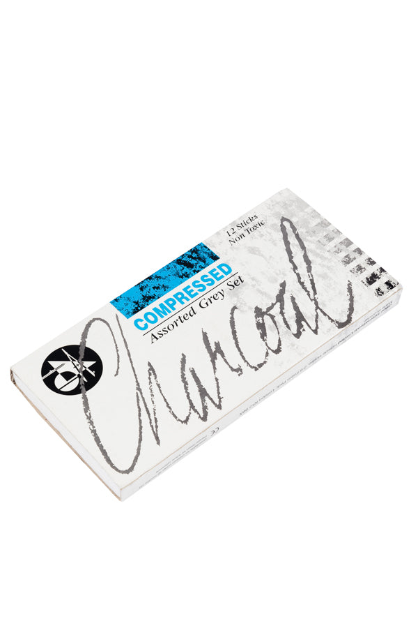 Grey Compressed Charcoal Set Box Of 12