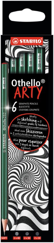 Graphite Pencil - STABILO Othello ARTY - Wallet of 6 - Soft Grades