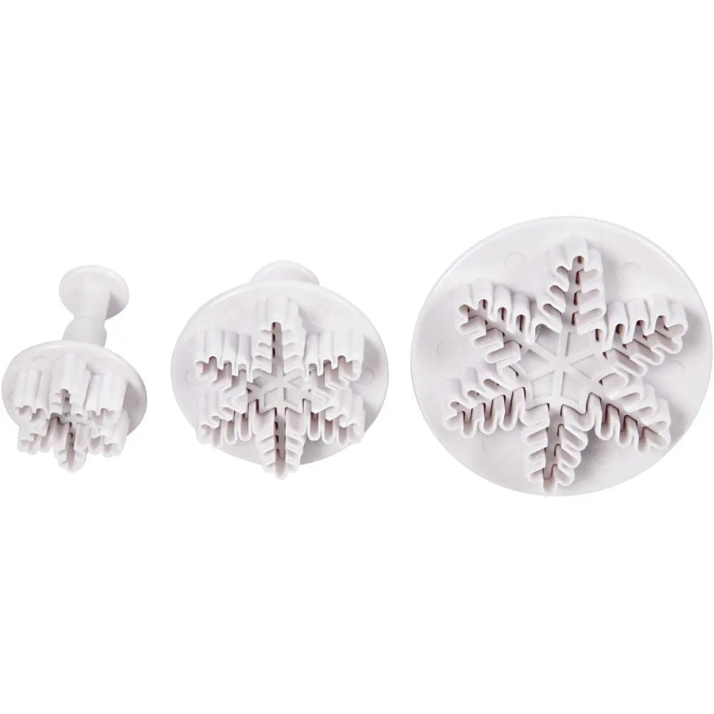 Cookie Cutters with Stamp - White Snowflake