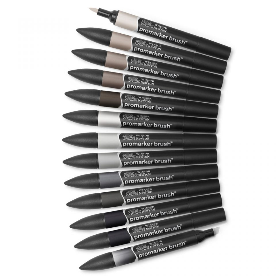 Winsor & Newton Promarker Brush 12 Greys