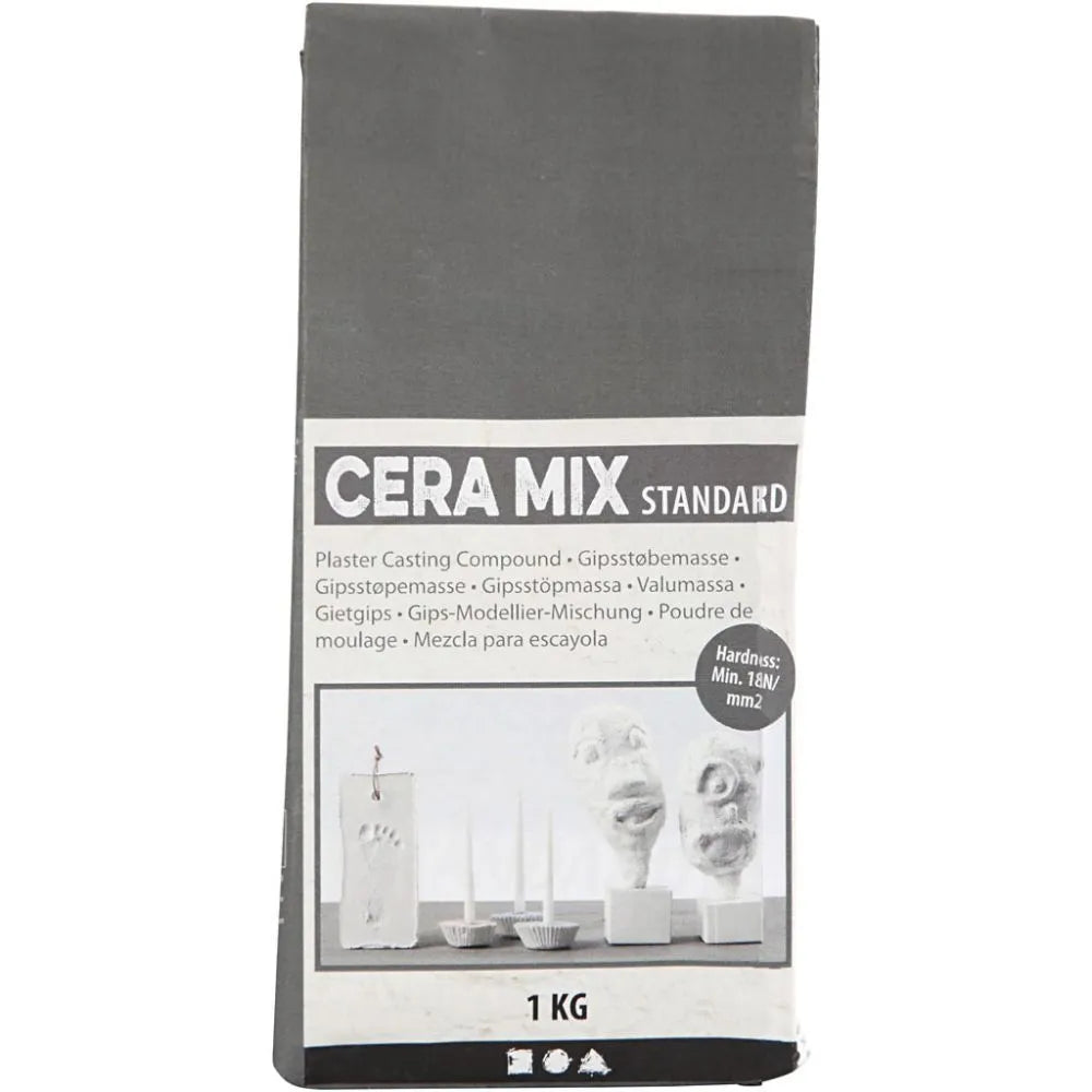 Cera-Mix Standard Casting Plaster, light grey, 1 kg