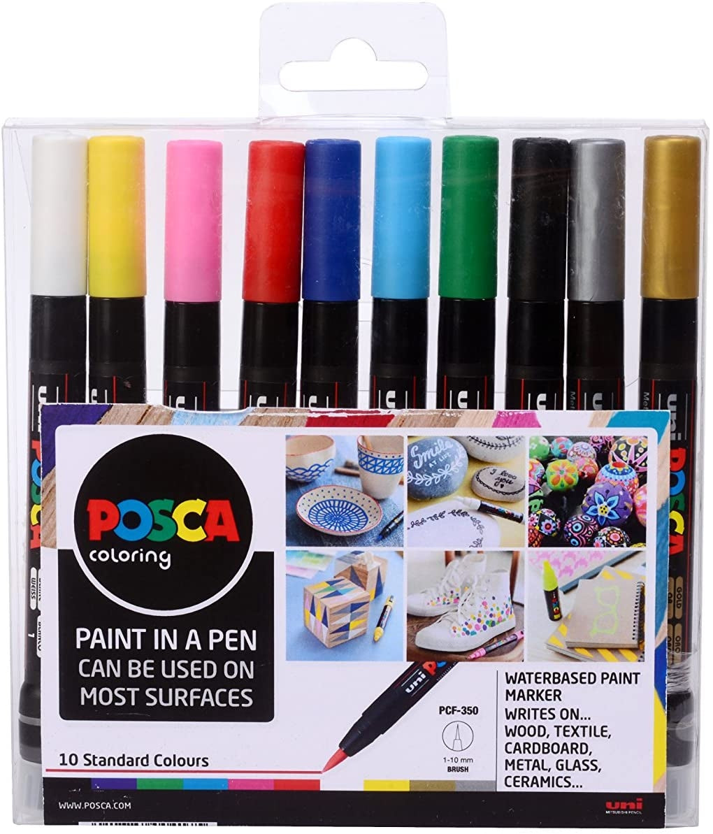 POSCA PCF-350 BRUSH 10pc SET