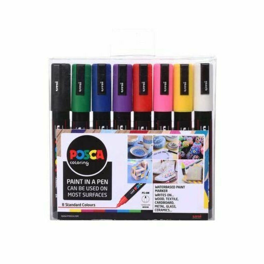Posca PC-5M Rock Painting Wallet Of 8