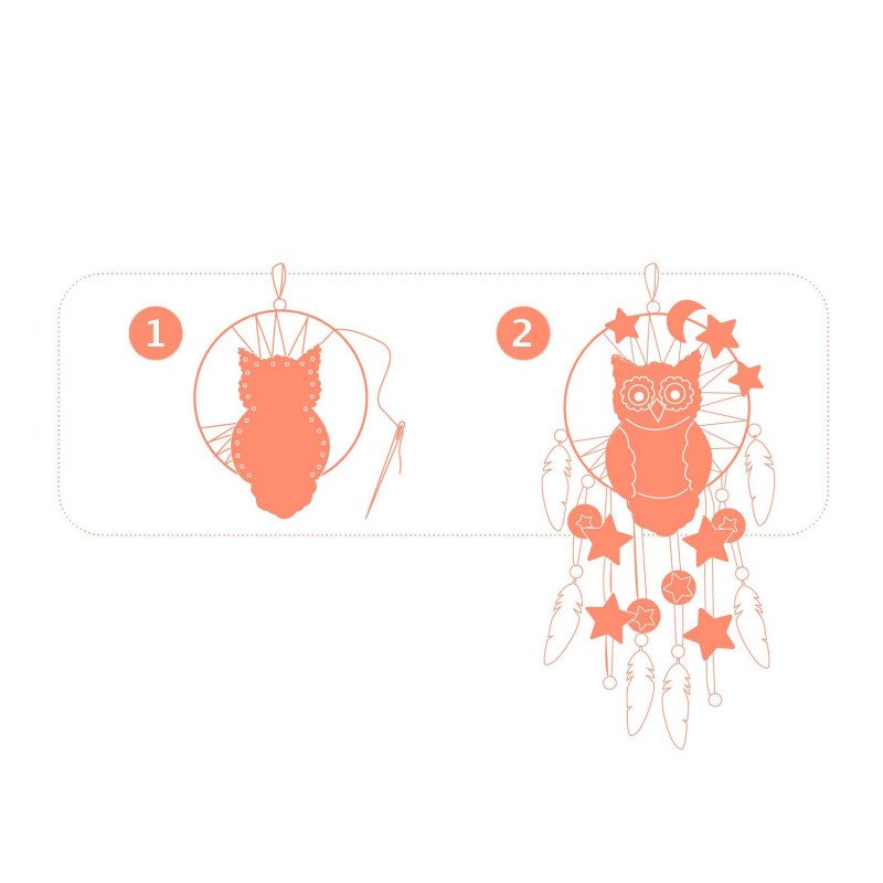 Djeco DIY Create a Golden Owl Dreamcatcher Kit