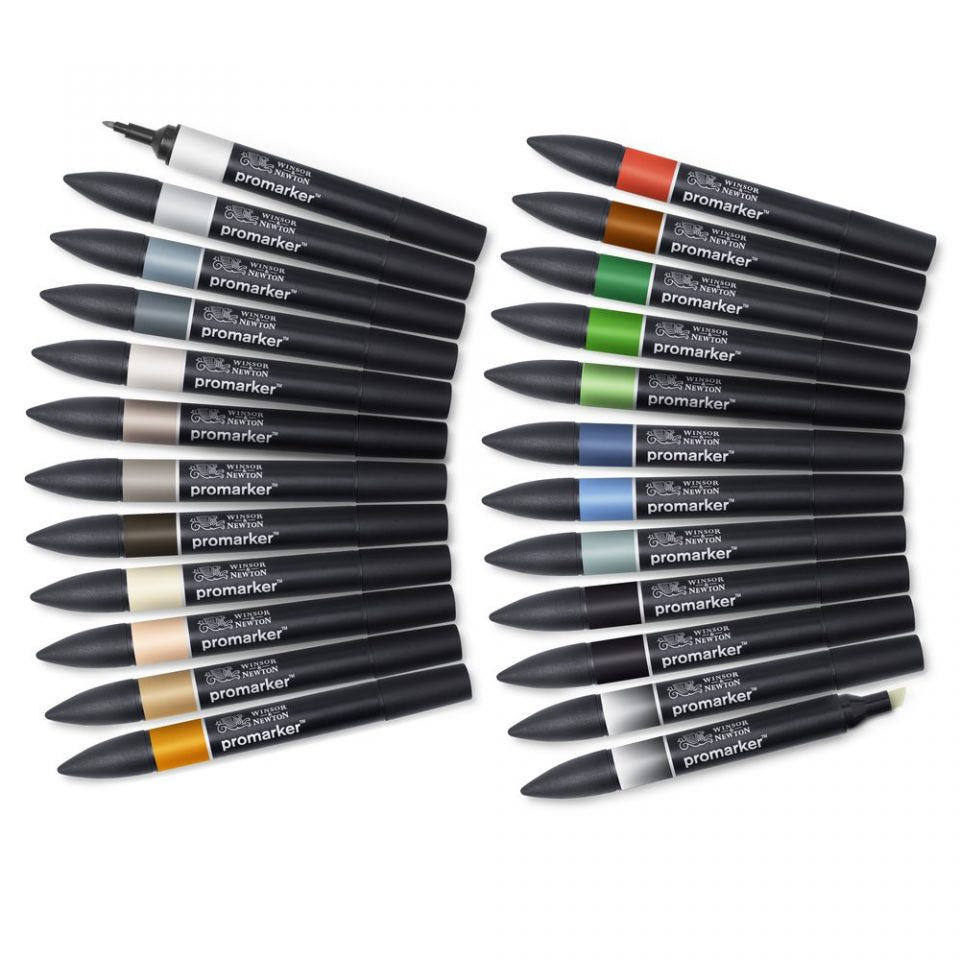 Winsor & Newton Promarker Wallet - 24 + 1 Architectural Set