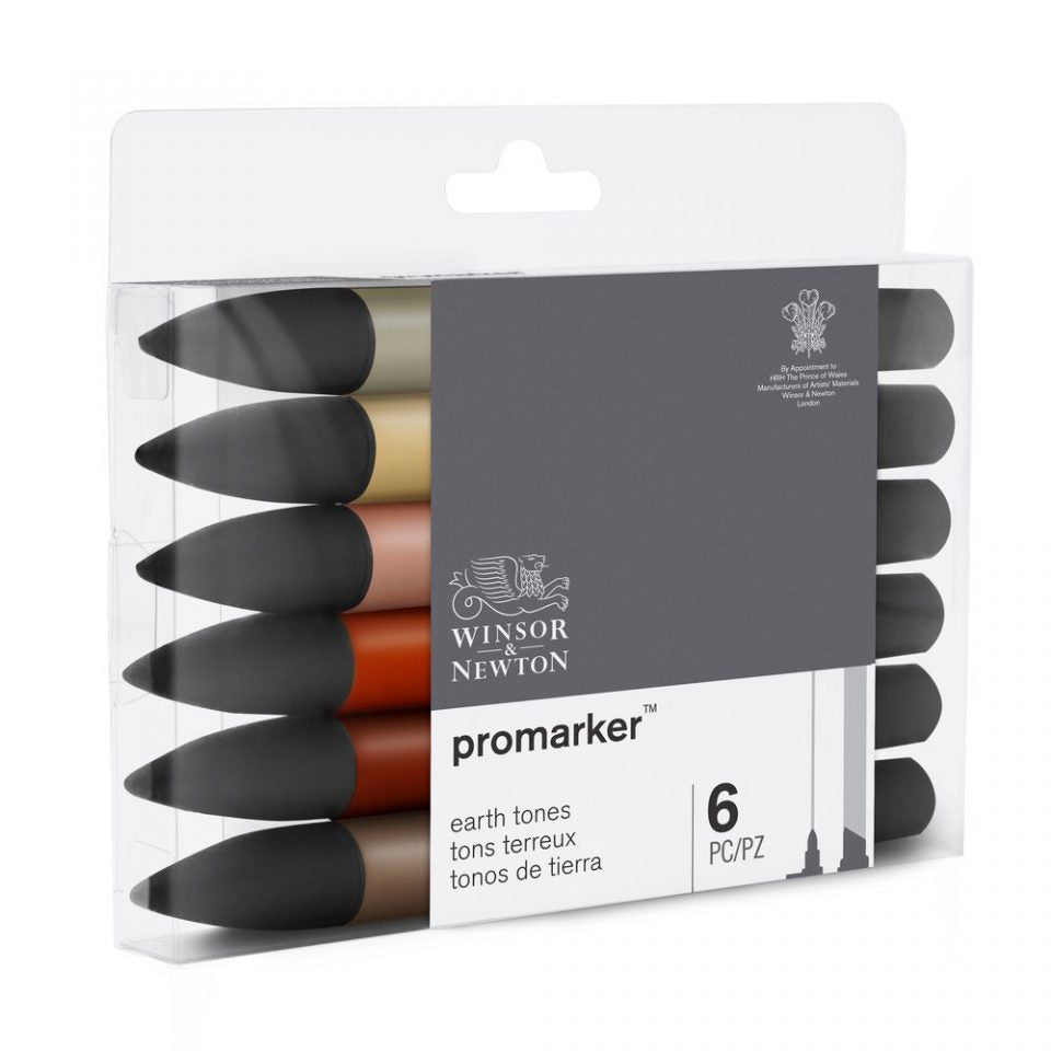 Winsor & Newton Promarker 6 Earth Tones