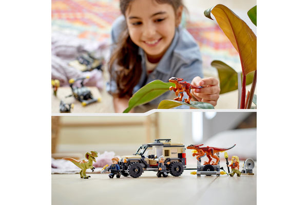 Lego Pyroraptor and Dilophosaurus Transport