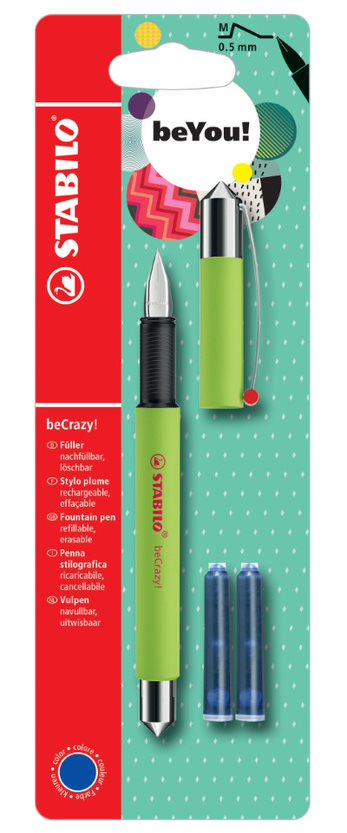 Fountain Pen - STABILO beCrazy! - Uni Colors - Lime Punch