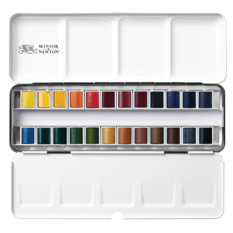 Lightweight Metal Box (24 Half Pans) - Professional Watercolour