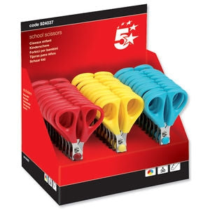 5* BOX 30 CHILDRENS SAFETY SCISSORS