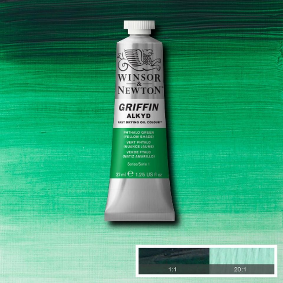 Winsor & Newton- Griffin Oil - 37ml Phthalo Green Yellow